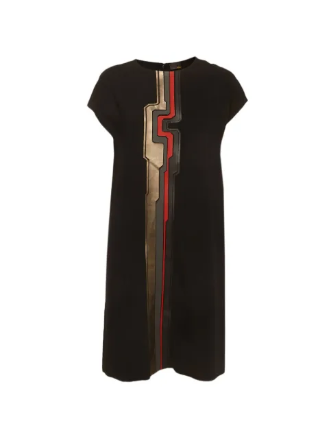 Fendi Pre-Owned cap-sleeves midi dress Black 1320476