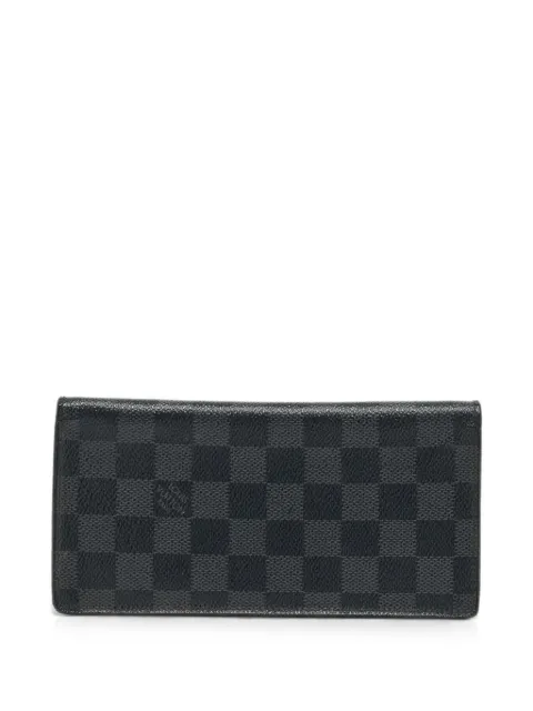 Louis Vuitton Pre-Owned Brazza Damier Graphite wallet Black 1358144