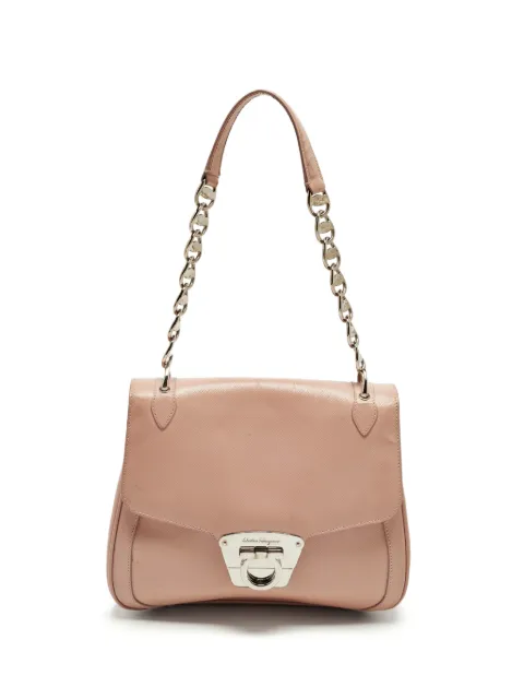 Ferragamo Pre-Owned Gancini flap shoulder bag Pink 1325059
