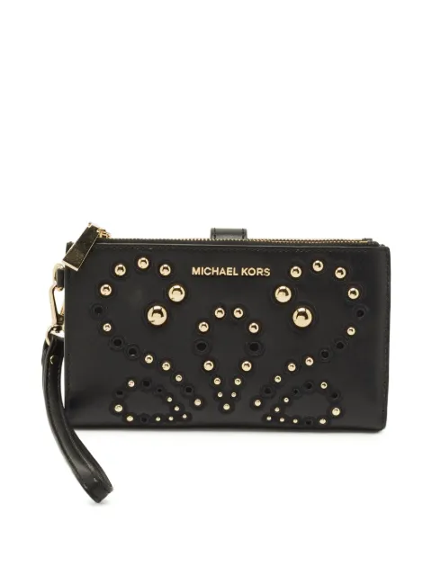 Michael Kors Vintage Adele stud-embellished wallet Black 1267213