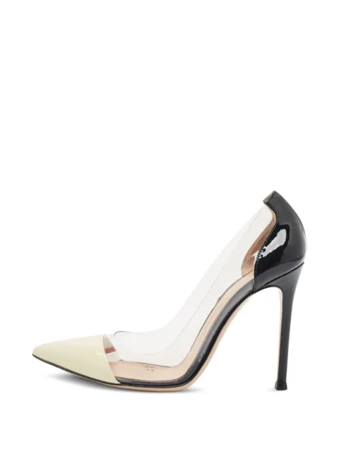 Gianvito Rossi Plexi patent leather pumps White 1347530