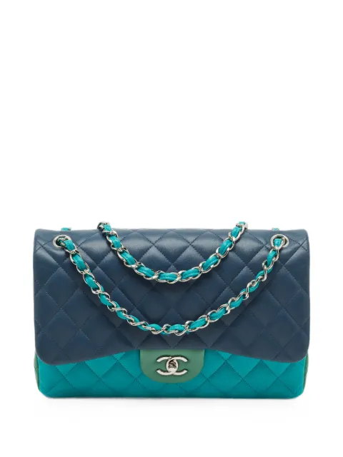 CHANEL Pre-Owned 2016-2017 jumbo Double Flap shoulder bag Blue 1348131