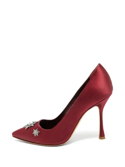 Manolo Blahnik star-embellished pointed-toe pumps Red 1277157