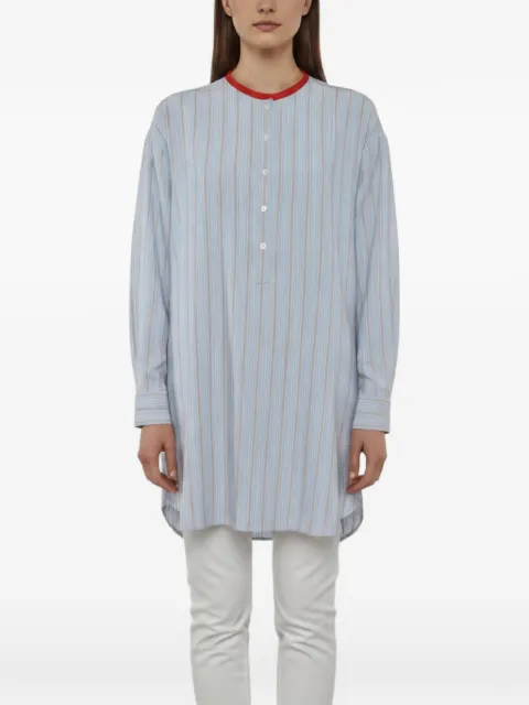 Loro Piana Pre-Owned striped long-sleeve blouse Blue 1356865