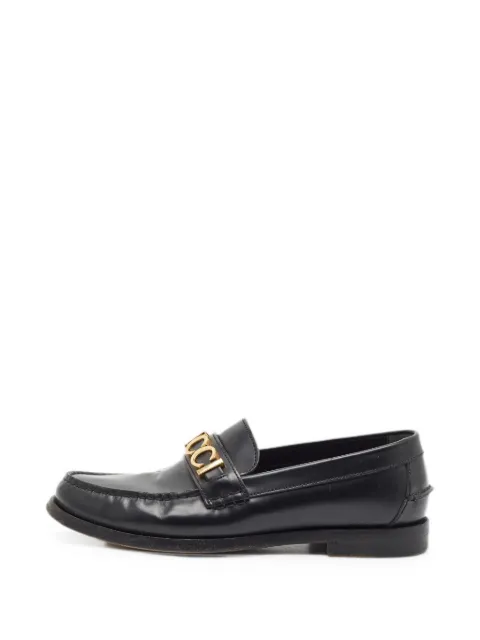 Gucci Pre-Owned logo-lettering loafers Black 1341999