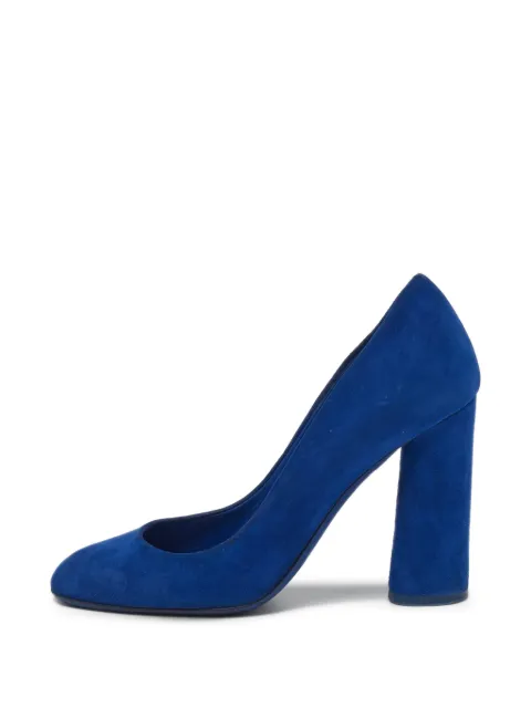 Christian Dior Pre-Owned suede block-heel pumps Blue 1280684