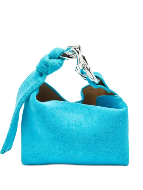 JW Anderson small Chain terry-cloth tote bag Blue 1327857