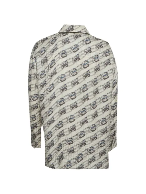 Fendi Pre-Owned jacquard-print button-front shirt Neutrals 1344623