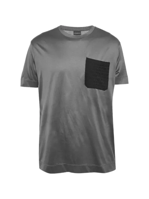 Emporio Armani Pre-Owned logo-detail T-shirt Grey 1306035