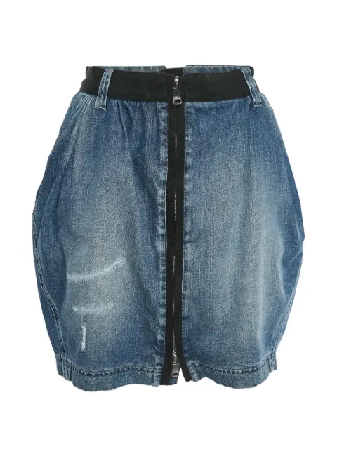 Dolce & Gabbana Pre-Owned distressed-finish mini skirt Blue 1318505