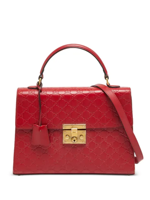 Gucci Pre-Owned Padlock Guccissima tote bag Red 1343894