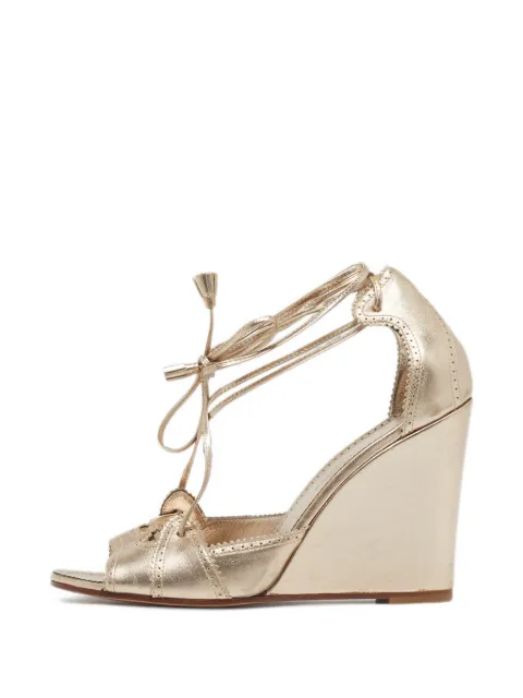 Hermès Pre-Owned open-toe wedge sandals Gold 1303400