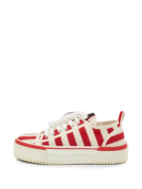 Christian Louboutin Pre-Owned Super Pedro striped platform sneakers Red 1314685