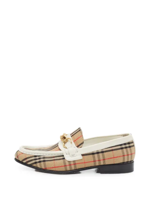 Burberry Pre-Owned Moorley House Check loafers Neutrals 1342482