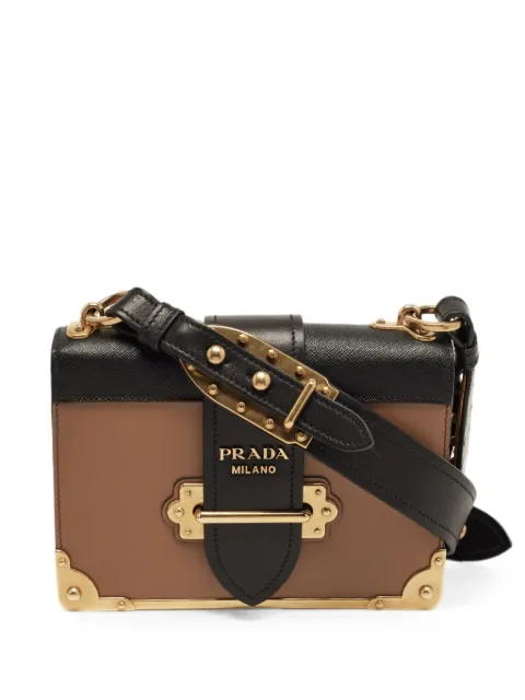 Prada Pre-Owned Cahier leather shoulder bag Neutrals 1362678