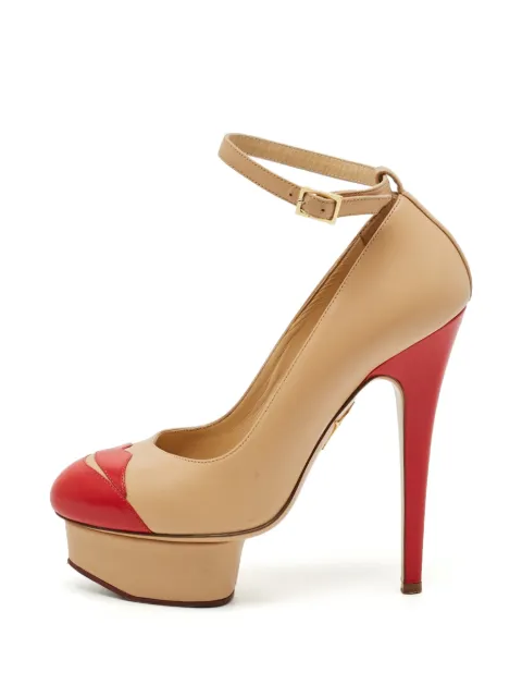 Charlotte Olympia Kiss Me Dolores! lip-detail pumps Neutrals 1309906