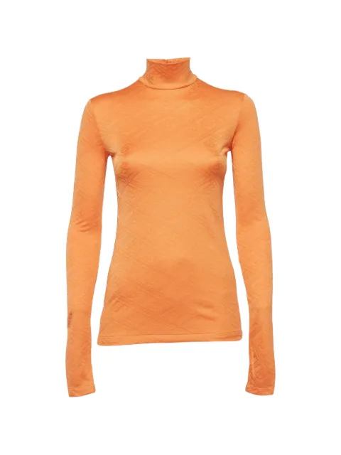 Burberry Pre-Owned Monogram turtle neck top Orange 1290362