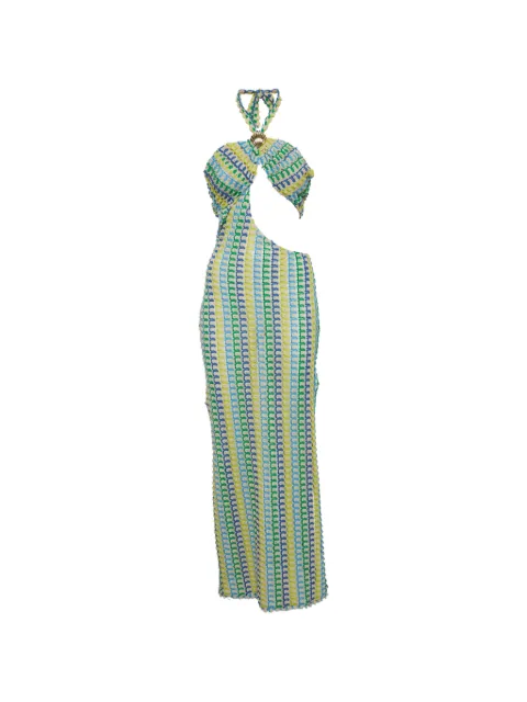 GIZEM PARÇALI crochet-knitted maxi dress Neutrals 1300944