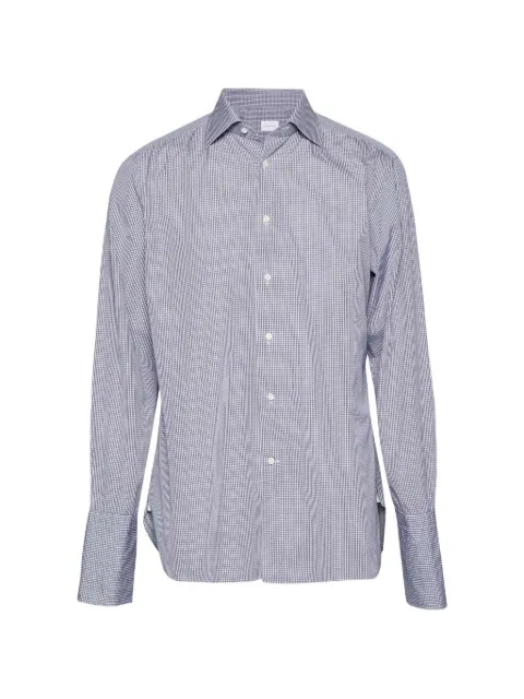 Ermenegildo Zegna Vintage check-print double-cuff shirt Blue 1293097