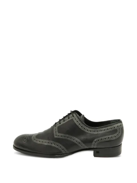 Louis Vuitton Pre-Owned Wing Tips leather Oxford shoes Black 1341872