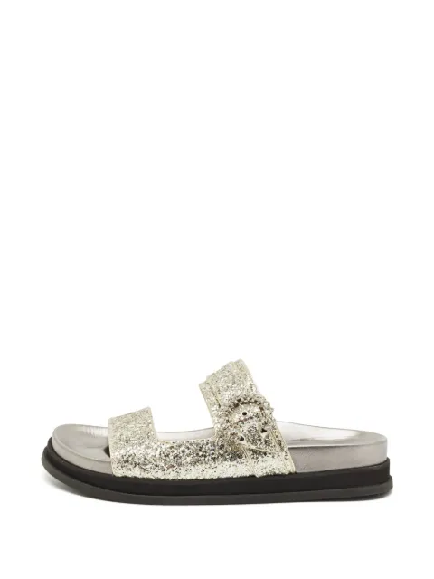 Jimmy Choo Pre-Owned Marga crystal-embellished sandals Silver 1287644