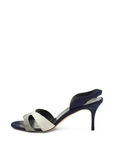 Manolo Blahnik open-toe slingback sandals Blue 1330961