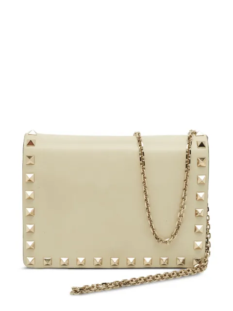 Valentino Garavani Pre-Owned mini Rockstud flap cross body bag Neutrals 1286896