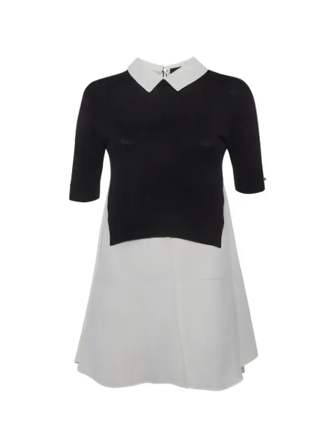 Elisabetta Franchi knitted crepe mini dress White 1312108