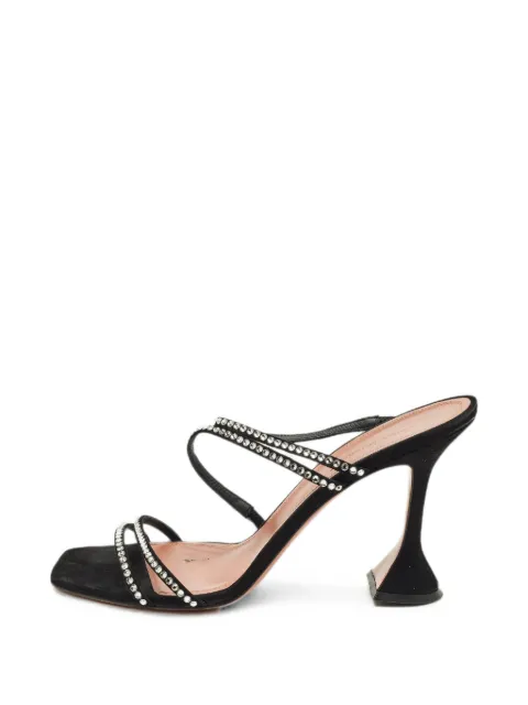 Amina Muaddi Gilda crystal-embellished heeled sandals Black 1269101