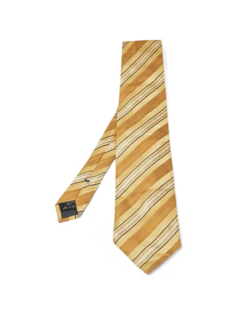 Ermenegildo Zegna Vintage diagonal-striped silk tie Yellow 1277682