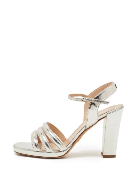 Christian Dior Pre-Owned block-heel ankle-strap sandals Silver 1329931