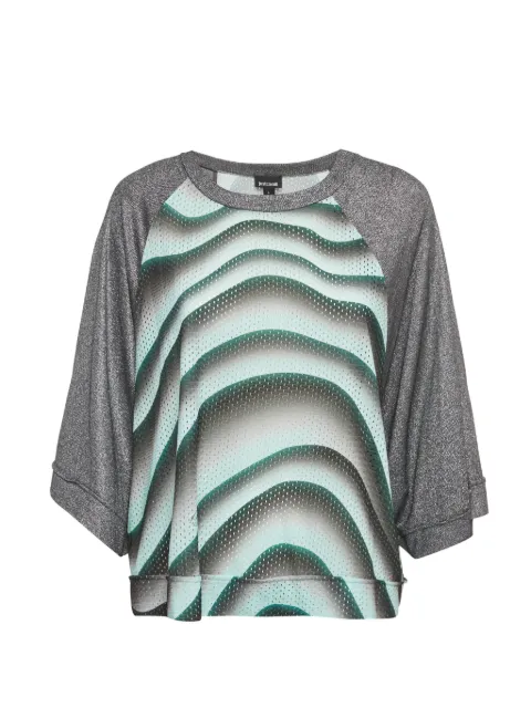 Just Cavalli Vintage printed lurex T-shirt Grey 1300328