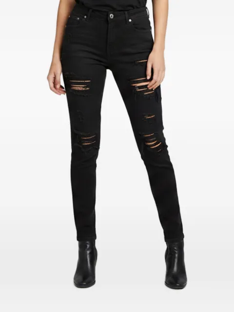 Dolce & Gabbana Pre-Owned distressed slim-fit jeans Black 1360572