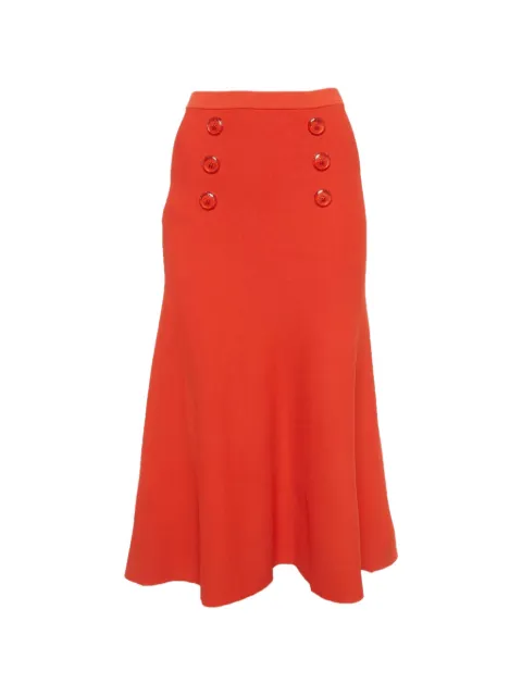 Elisabetta Franchi flare knit skirt Orange 1277710