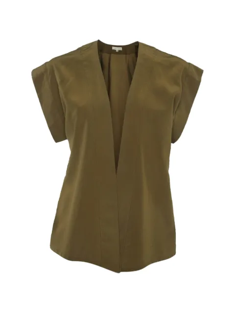 Celine Pre-Owned cap-sleeve blouse Green 1315686