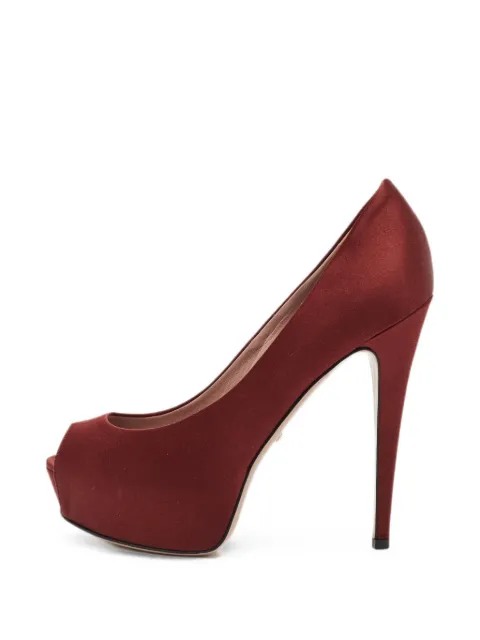 Gucci Pre-Owned peep-toe platform pumps Red 1323525