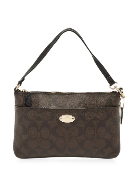 Coach Vintage Signature monogram clutch bag Brown 1331690