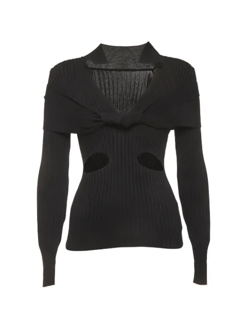 Jacquemus Pre-Owned La Maille Asco twist-detail top Black 1314205