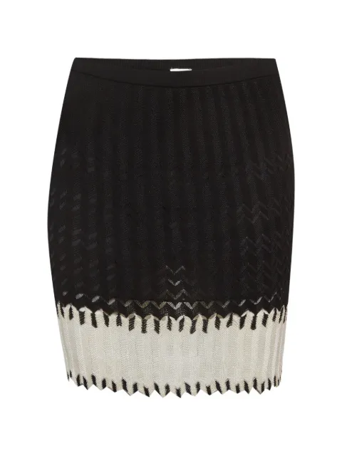 Missoni Pre-Owned zig zag knit skirt Black 1312043