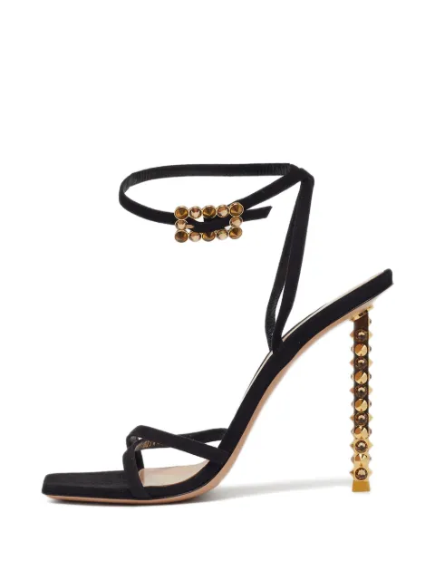 Gianvito Rossi Wonder suede sandals Black 1299655