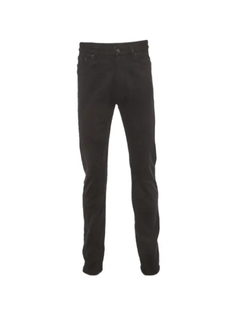 Balenciaga Pre-Owned logo-patch five-pocket trousers Black 1280399