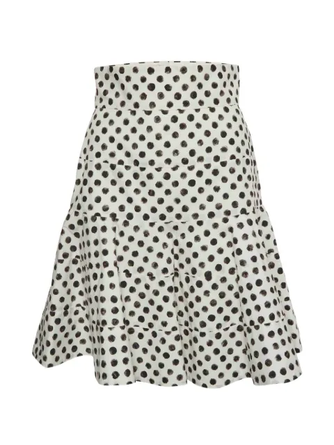 Dolce & Gabbana Pre-Owned polka dot-print flared skirt Neutrals 1325022
