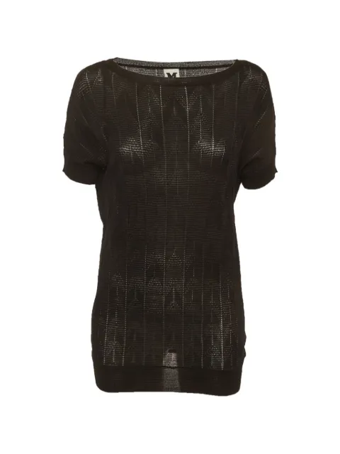 Missoni Pre-Owned short-sleeve mesh T-shirt Black 1315830