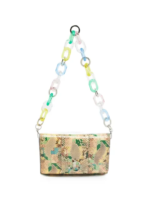 Jimmy Choo Pre-Owned Varenne animal-pattern clutch bag Neutrals 1278916