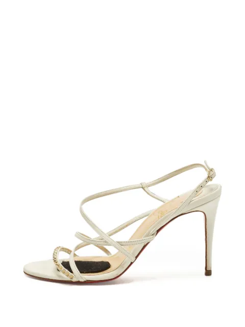 Christian Louboutin Pre-Owned Spike slingback sandals White 1314727