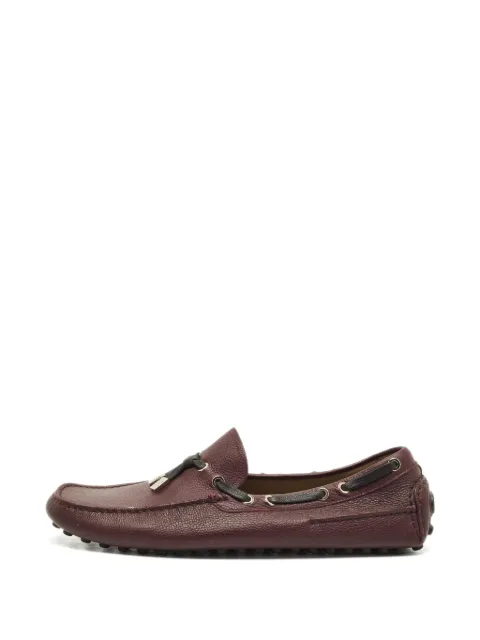 Louis Vuitton Pre-Owned bow-detail loafers Red 1270078