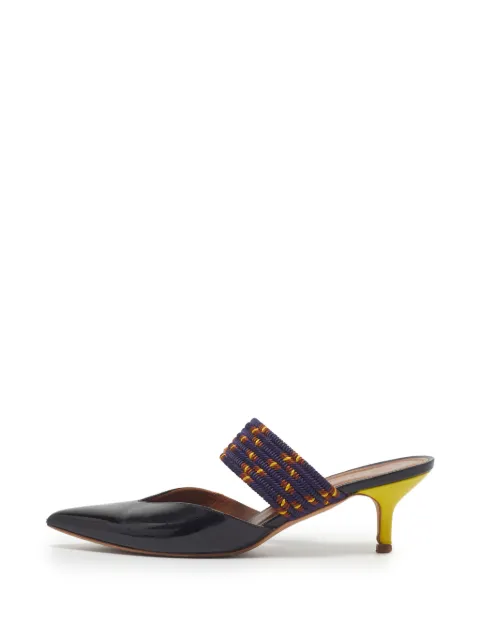 Malone Souliers Maisie woven strap mules Black 1361366