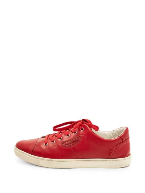 Dolce & Gabbana Pre-Owned leather low-top sneakers Red 1354734
