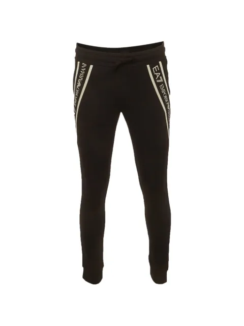 Emporio Armani Pre-Owned EA7 logo-tape trousers Black 1315089