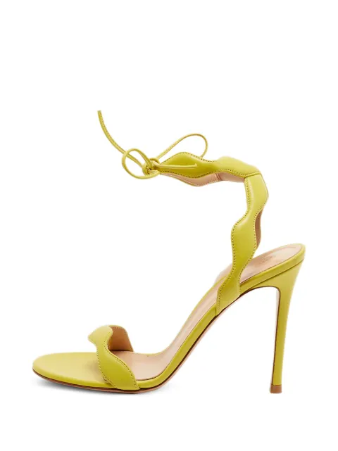 Gianvito Rossi wavy ankle-tie sandals Yellow 1328637